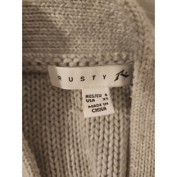 Rusty R Size 6 Grey Button Up Cardigan - Picture 2 of 8